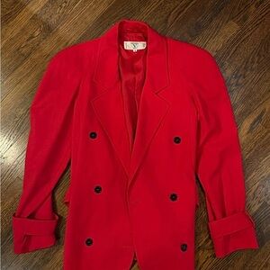 Valentino “Miss V” Red Double-Breasted Blazer